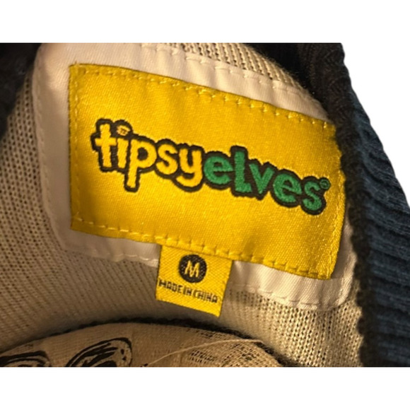 Tipsey Elves SANTA UNICORN UGLY CHRISTMAS SWEATER SZ Medium - Picture 8 of 9